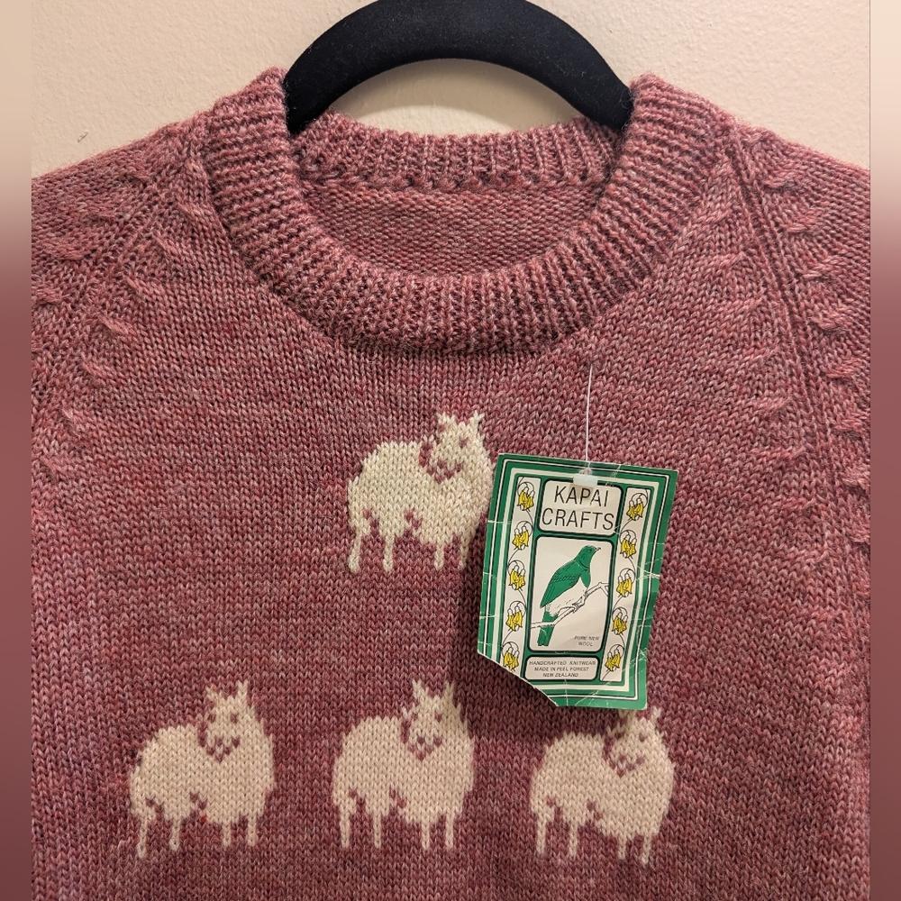 Kapai Crafts Perendale 100% Wool Sheep Sweater (See Measurements) UNISEX - Picture 7 of 9